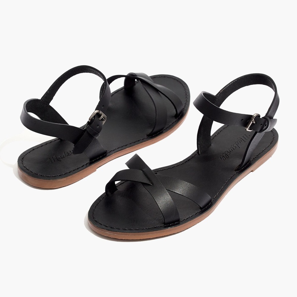 Madewell The Boardwalk Crisscross Sandal in Black